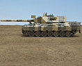 Leopard 1 Tank 3d model side view