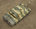Leopard 1 танк 3D модель top view