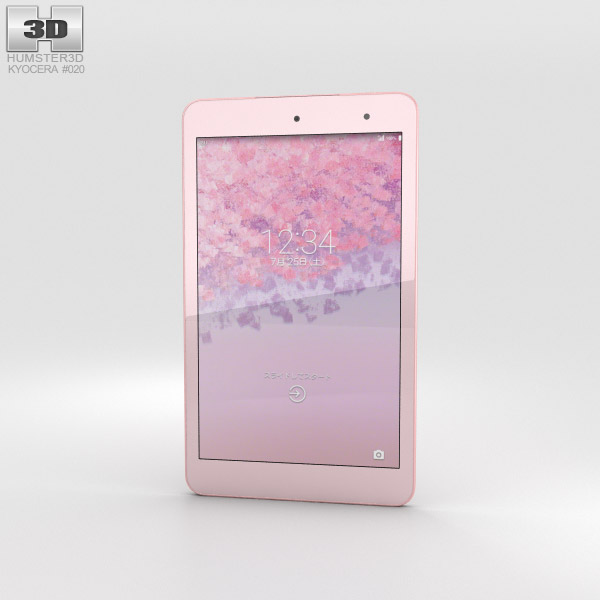 Kyocera Qua Tab 01 Pink 3D 모델 