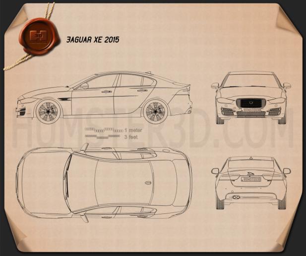 Jaguar XE 2015 Blueprint