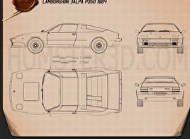 Lamborghini blueprint Download - Hum3D