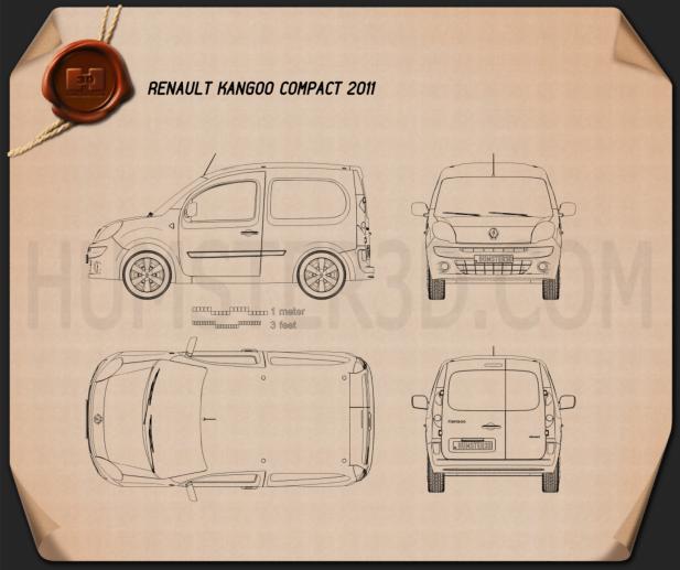 Renault Kangoo Compact 2011 Blueprint