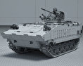 AMX-10P步兵戰車 3D模型 wire render