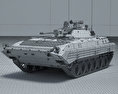 BMP-2步兵戰車 3D模型 wire render