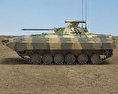 BMP-2步兵戰車 3D模型 侧视图