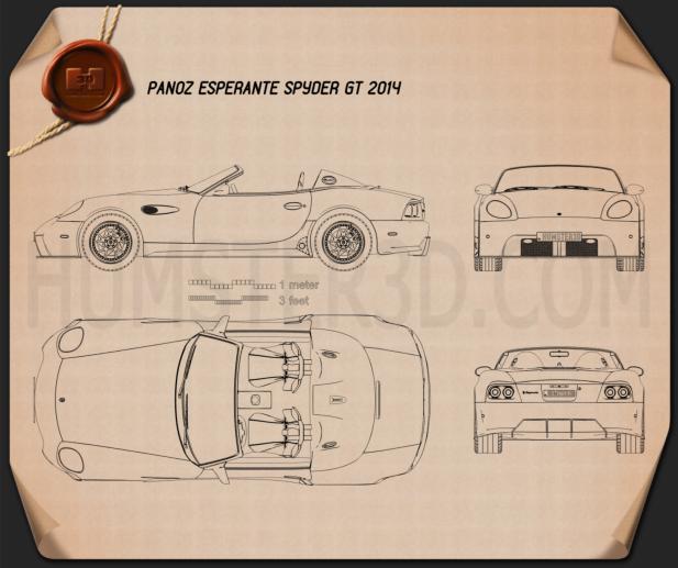 Panoz Esperante Spyder GT 2015 Blueprint