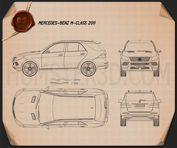 Mercedes-Benz M-Class 2012 Blueprint
