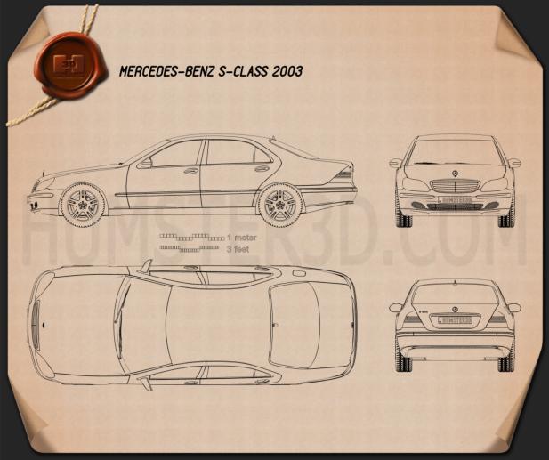 Mercedes-Benz S-class 2003 Blueprint