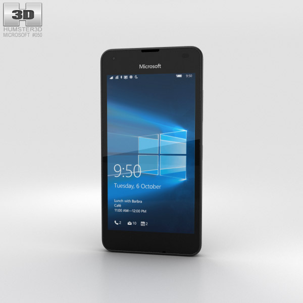 Microsoft Lumia 550 Black 3D model