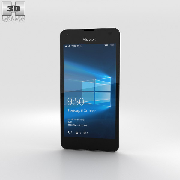 Microsoft Lumia 550 白い 3Dモデル