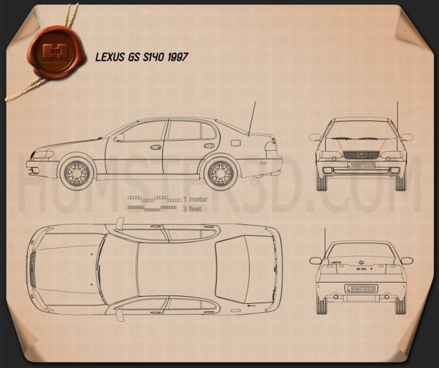 Lexus GS (S140) 1996 設計図