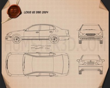 Lexus blueprint 3D Models Download - Hum3D