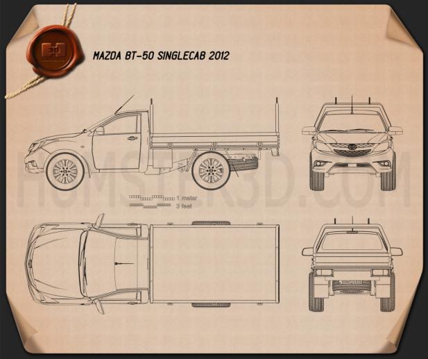 Mazda BT-50 Cabina Simple 2012 Plano