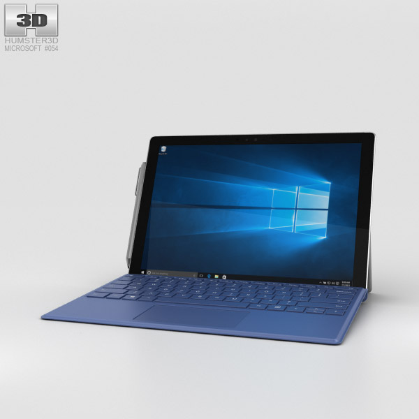Microsoft Surface Pro 4 Blue 3D 모델 
