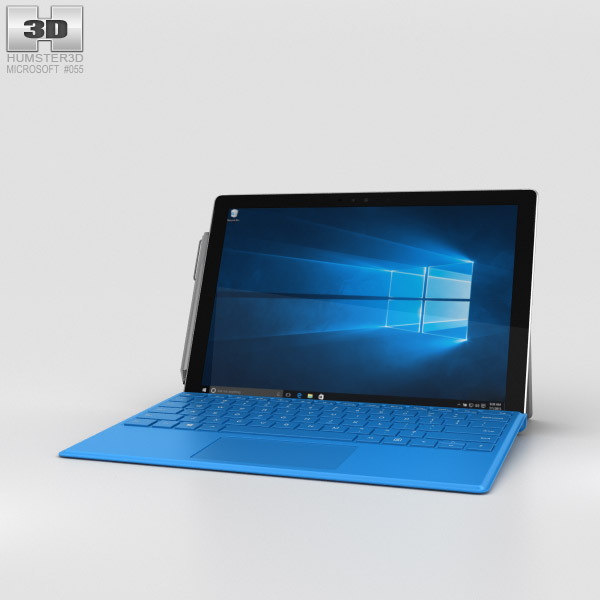 Microsoft Surface Pro 4 Bright Blue 3D model