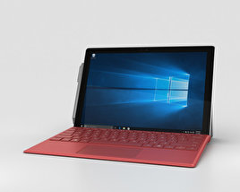 Microsoft Surface Pro 4 Red Modelo 3d