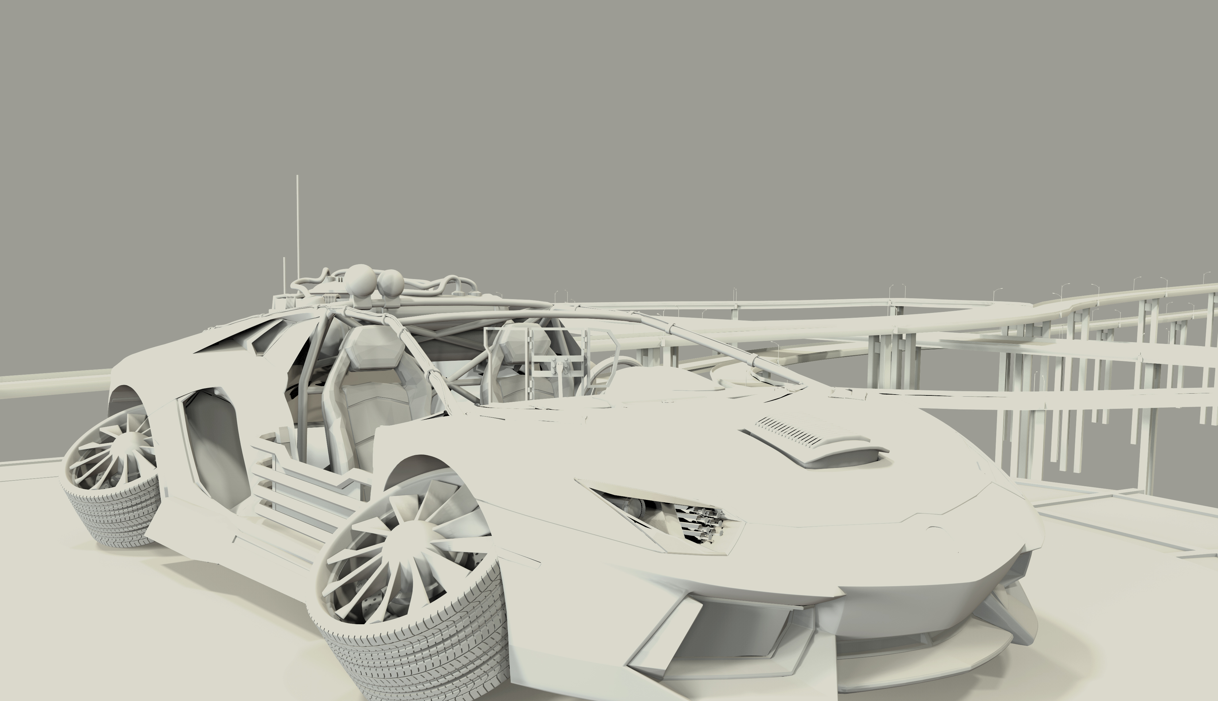 Flying Lamborghini - Artista 3d Pablo Susskind - Hum3D
