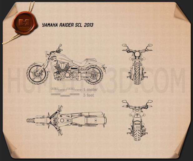 Yamaha Raider SCL 2013 Disegno Tecnico
