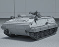 Type 63 Armoured Personnel Carrier 3D модель wire render