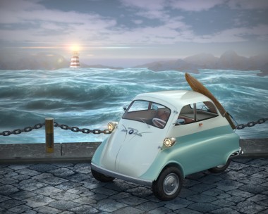 Surf with BMW Isetta 300