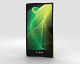 Sharp Aquos Compact SH-02H Yellow/Silver 3D model