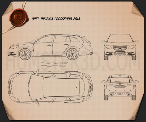 Opel Insignia Cross Four 2013 Blueprint