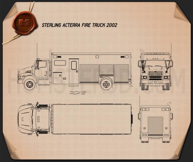 Sterling Acterra Fire Truck 2002 Blueprint