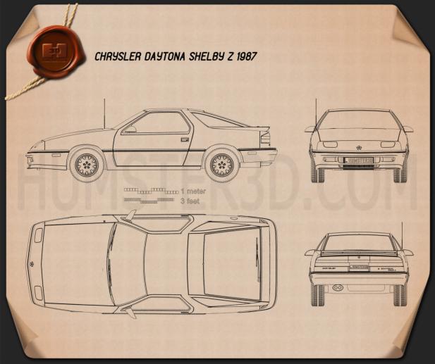Chrysler Daytona Shelby Z 1987 Blueprint