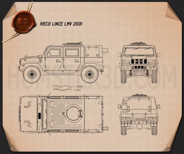 Iveco LMV (Lince) 2001 Blueprint