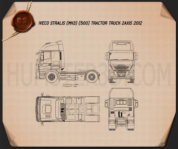 Iveco Stralis (500) Camion Tracteur 2012 Plan