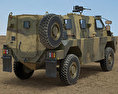 Bushmaster Protected Mobility Vehicle 3Dモデル 後ろ姿