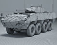 Patria AMV 3D-Modell wire render