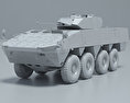 AMV裝甲車 3D模型 clay render