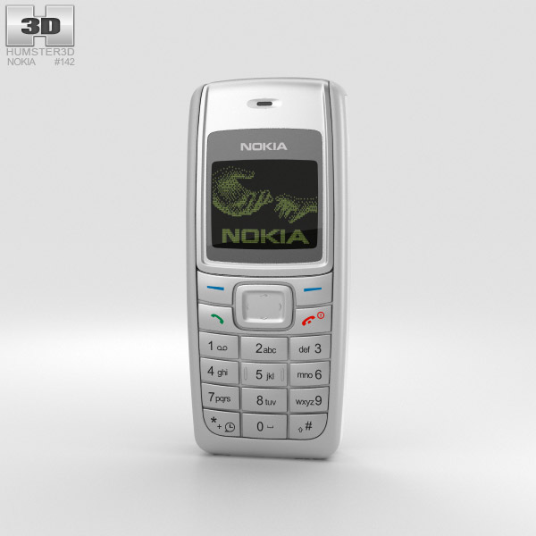 Nokia 1110 白色的 3D模型