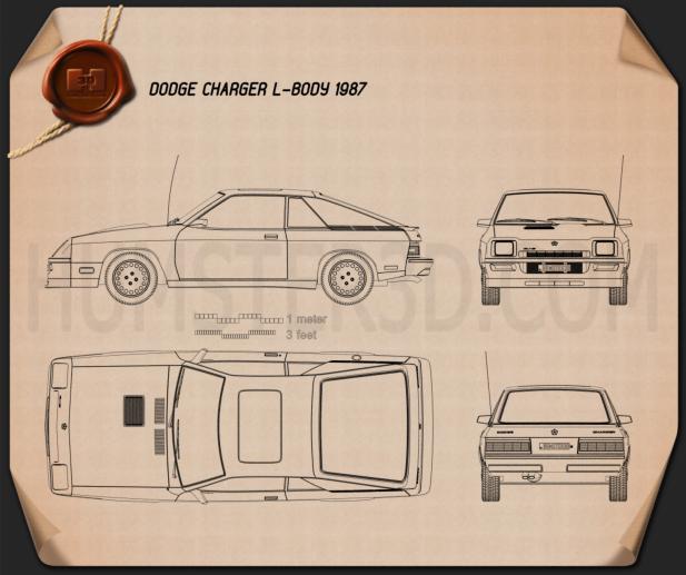 Dodge Charger L-body 1987 Blueprint
