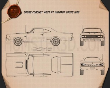 Muscle Car Blueprint 3d Models Download Hum3d