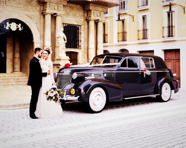 A classic wedding car