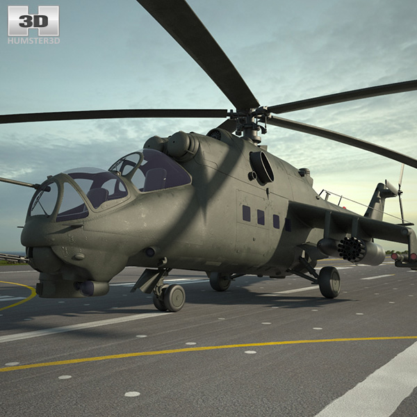 Mi-24雌鹿直升機 3D模型