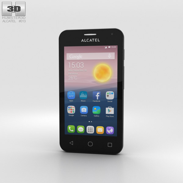 Alcatel OneTouch Pixi First Silver 3D 모델 