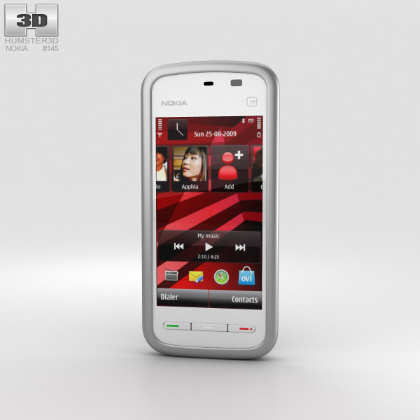Nokia 5230 白色的 3D模型