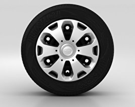 Ford Fiesta Ruota 14 pollici 001 Modello 3D