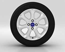Ford Fiesta 휠 16인치 004 3D 모델 