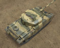 百夫长坦克 3D模型 顶视图