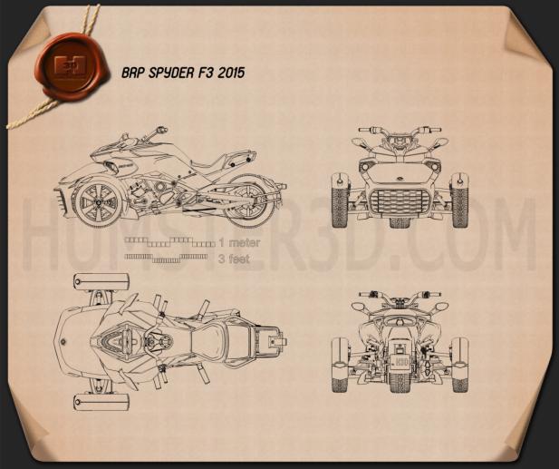 BRP Can-Am Spyder F3 2015 Blueprint