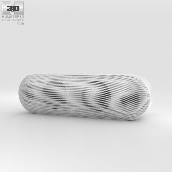 Beats Pill Plus Branco Modelo 3d