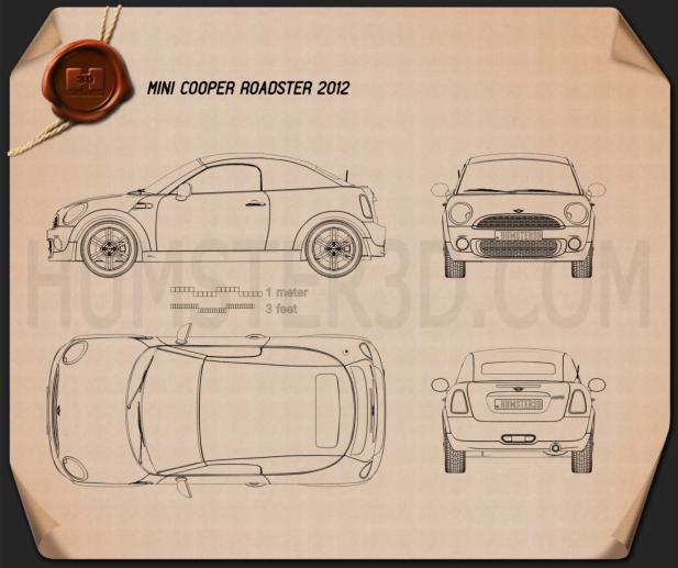 Mini Cooper roadster 2013 Disegno Tecnico