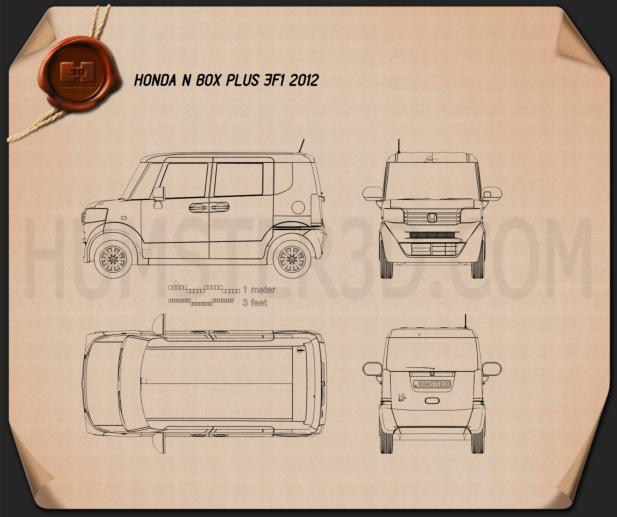 Honda N Box plus JF1 2012 設計図