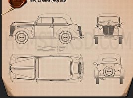 Opel Olympia (OL38) 1938 Blueprint