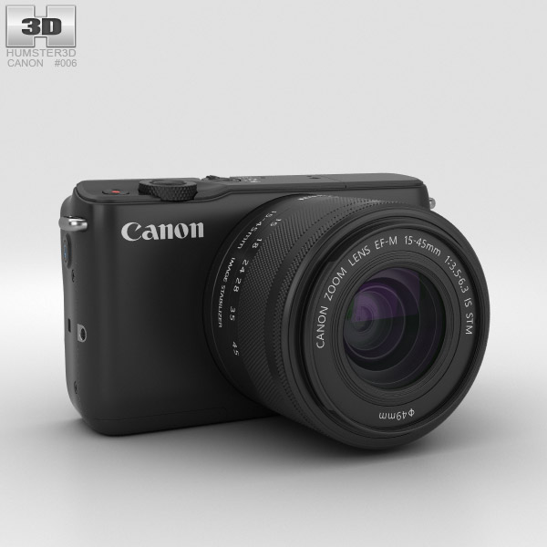 Canon EOS M10 Schwarz 3D-Modell