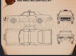 Dodge Monaco Police 1974 Blueprint